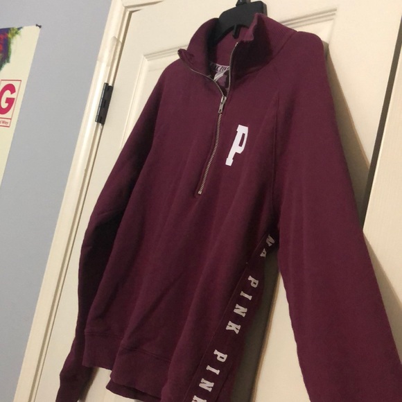 Cute comfy pink quarter zip! - Picture 3 of 4